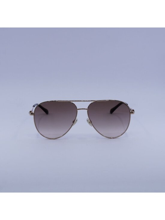 Jimmy Choo OLLY/S 0DDB HA Sunglasses Gold Aviator Frame, Brown Lenses main image 7